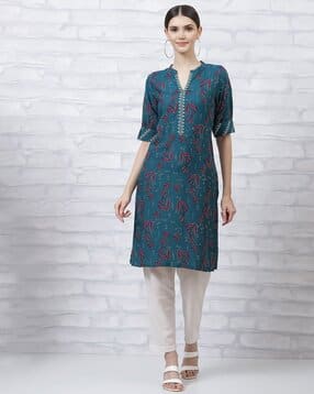 rangriti Women Floral Print Straight Kurta-picture-42