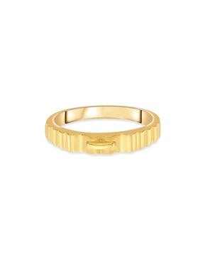 men yellow gold band ring