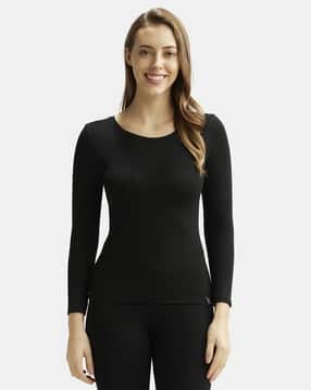 2540 Soft Touch Microfiber Elastane Stretch Fleece Fabric Full Sleeve Thermal Top with Stay Warm Technology