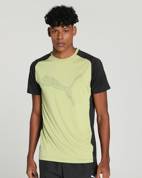 Puma one8 yellow t shirt best sale