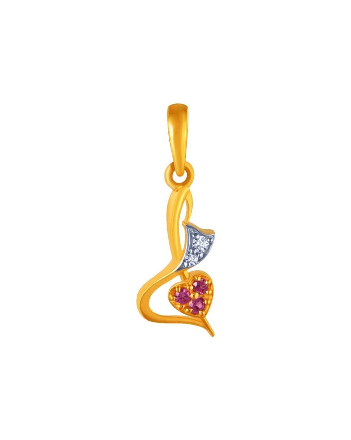 Buy Yellow Gold Necklaces Pendants for Women by Chandra