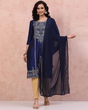 rangriti Women Art Silk Dupatta with Lace Border-picture-14