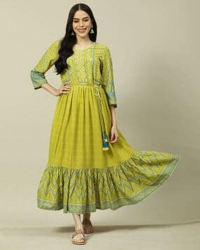 Women Floral Print Tiered Dress-image-26