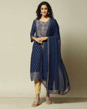 rangriti Women Dupatta with Woven Border-picture-12
