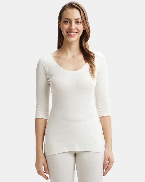 Buy Off White Thermal Wear for Women by Jockey Online Ajio