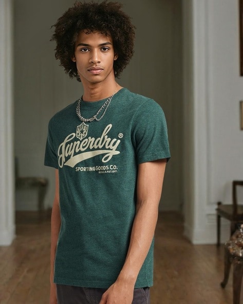 Green t shirt style men best sale