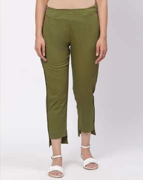 Women Slim Fit Flat-Front Trousers-image-35