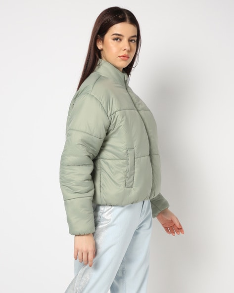 Women Longline Fitted Puffer Jacket