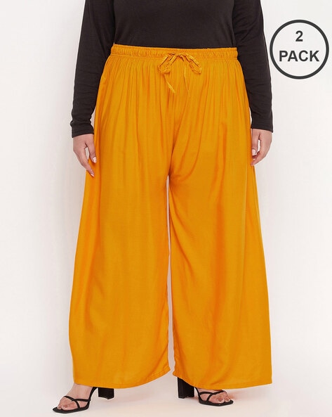 Pack of 2 Women Straight Palazzos Price in India