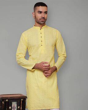 jompers Chikankari Embroidered Regular Fit Kurta-picture-34