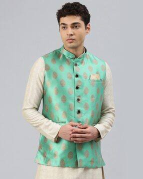 Men Regular Fit Nehru Jacket-image-37