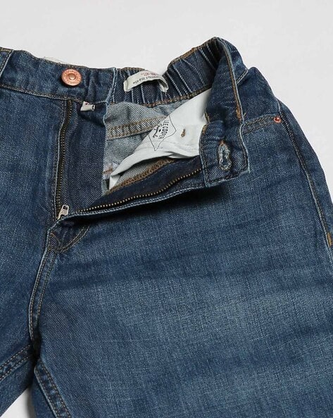 Women K6003 High-Rise Loose Straight Fit Jeans