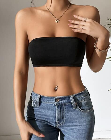 Buy LA CHIC PICK Women Regular Fit Tube Top Online | Ajio.com