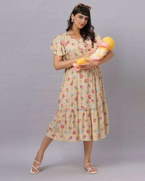 新品♡andmary Betty flare mini dress beige andmary Betty flare mini dress