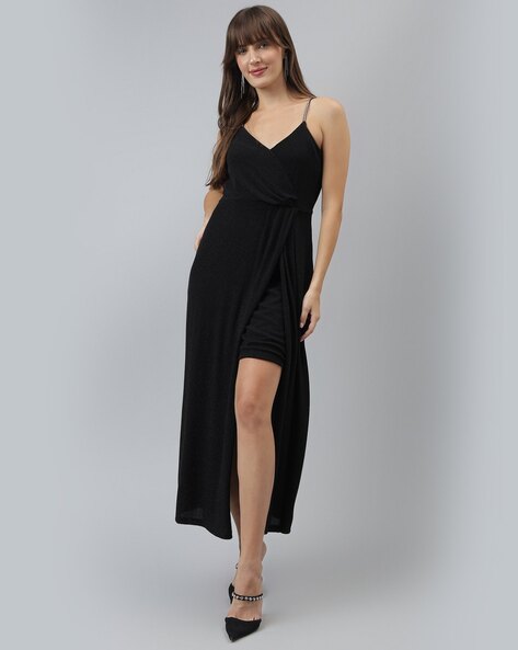 Latin Quarters Women V-Neck Gown Dress