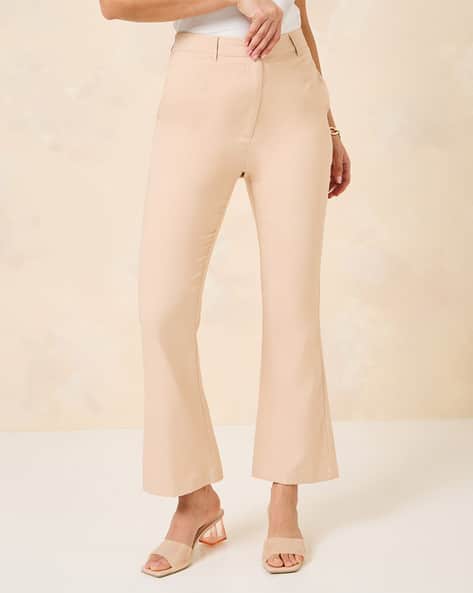 Buy Beige Trousers Pants for Women by Styli Online