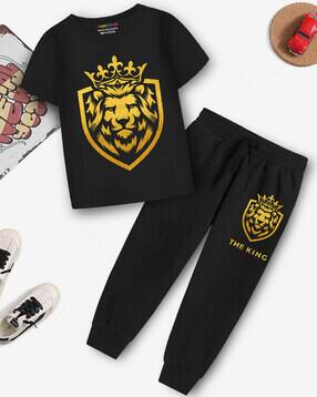 trampoline Boy Graphic Print Pants & T-Shirt Set-picture-17