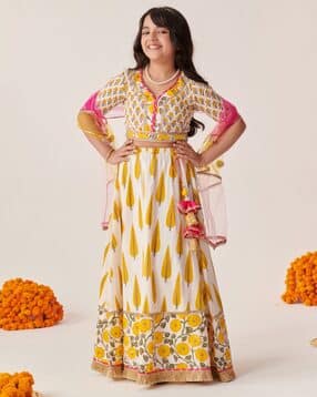 pspeaches Girls Printed Lehenga Choli with Dupatta-picture-45
