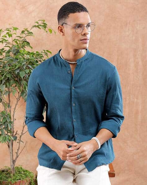 Buy Teal Shirts for Men by The Indian Garage Co Online