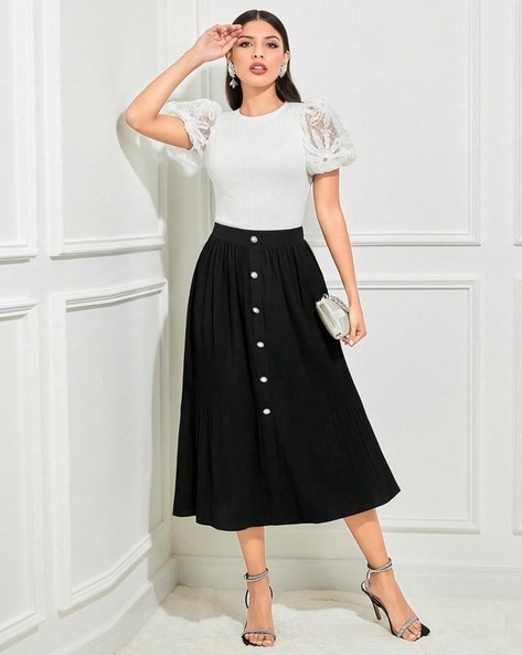 Buy Black Skirts for Women by Bhutaiya Online Ajio