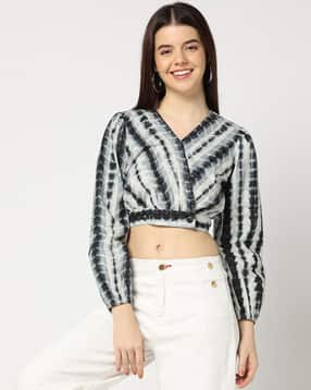 svrnaa by azorte Cotton Dobby Tie & Dye Crop Top-picture-11