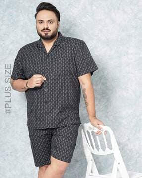 hardsoda Men Printed Relaxed Fit Shirt & Boxers Set-picture-8