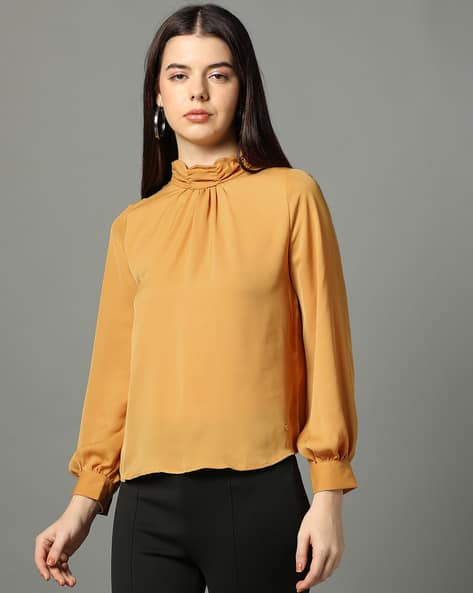 VAN HEUSEN Women Regular Fit Gathered Top