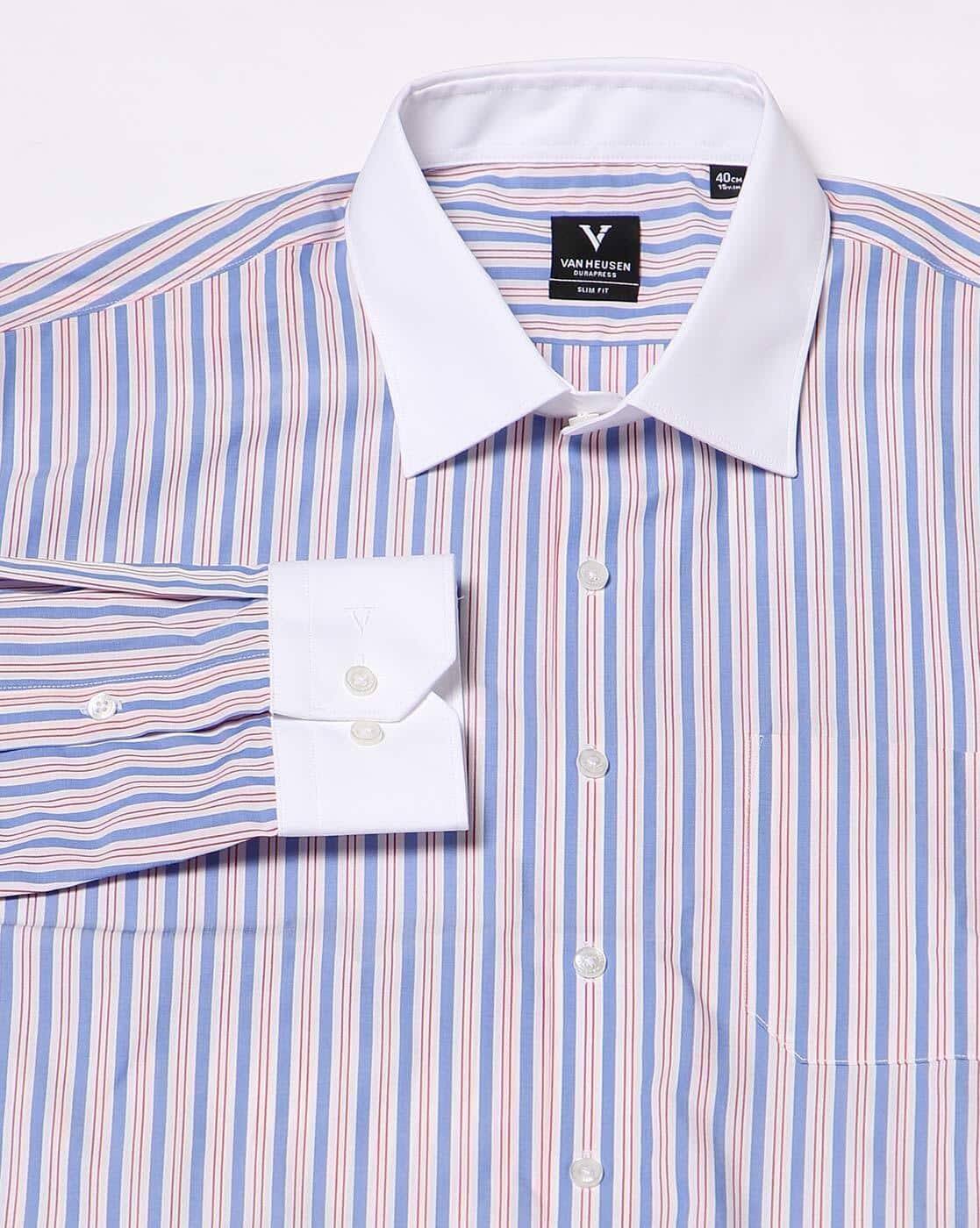 Button Down Van Heusen Dress Shirts Amazon Men Striped Slim Fit