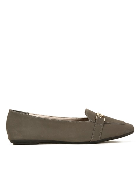 Women Slip-On Ballerinas with Metal Accent