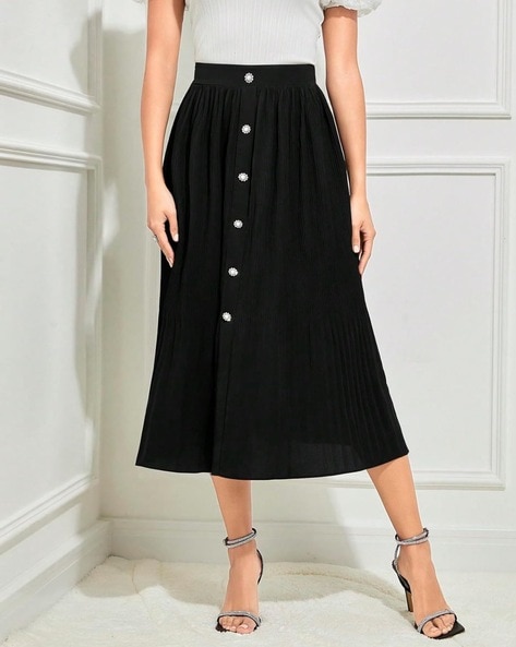 Buy button front skirt online hotsell