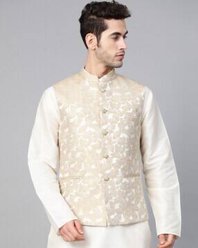 manq Textured Nehru Jacket-picture-15