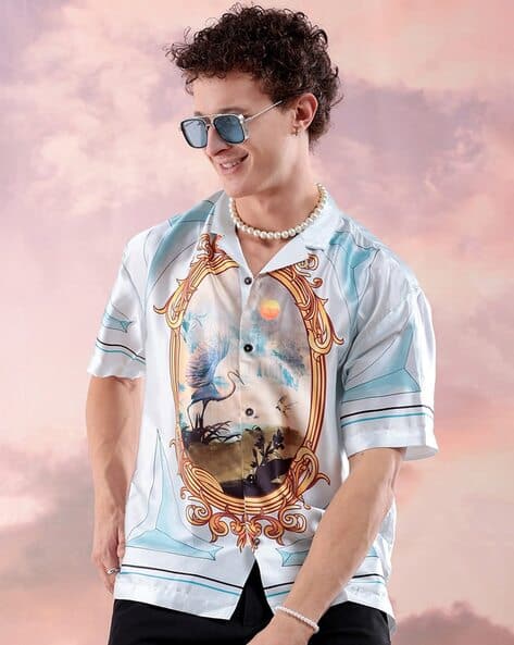 The Indian Garage Co Men Graphic Print Relaxed Fit Resortwear Shirt