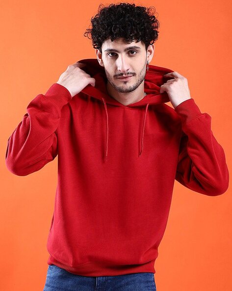 Men's red hoodie online