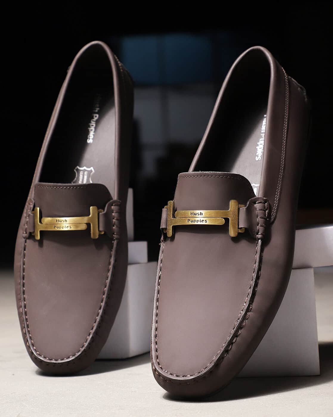 Leather Shoes Hush Puppies Casual Shoes Price Buy Brown Casual