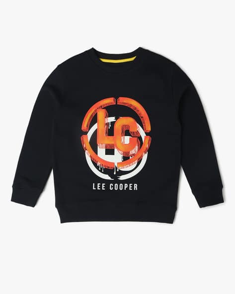 Boys Logo Print Relaxed Fit Sweatshirt