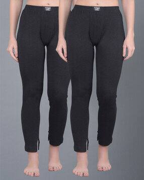 Pack of 2 Women Slip-On Thermal Leggings