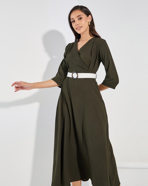 Shops surplice wrap self tie maxi dress