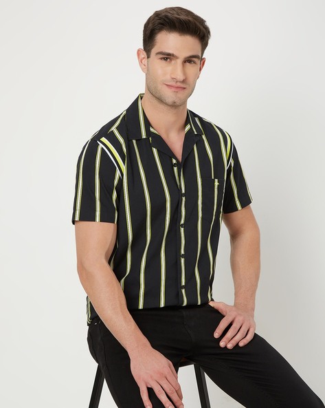 Mufti Men Striped Slim Fit Shirt