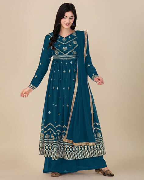 Embroidered Dupatta with Salwar Price in India