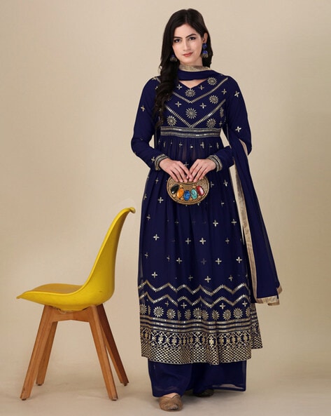 Embroidered Dupatta with Salwar Price in India