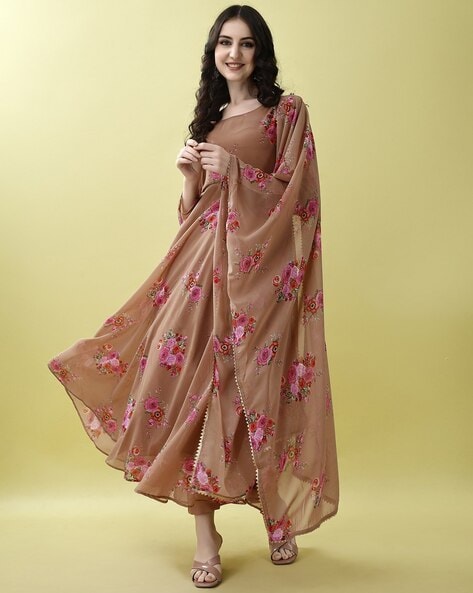 Women Floral Print Anarkali Kurta Set