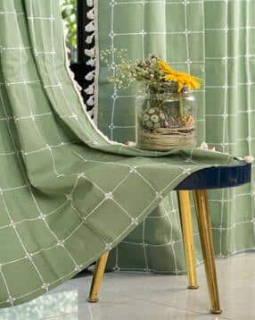 urban space Embroidered Window Curtain with Tassels-picture-11