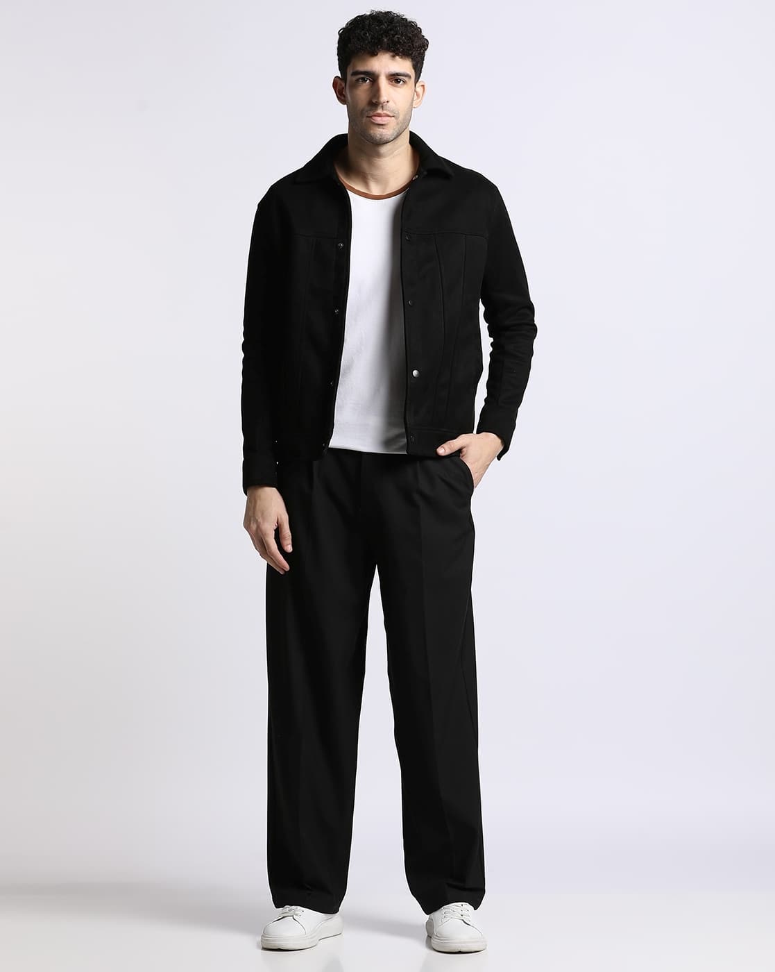 Buy Jet Black Trousers Pants for Men by Altheory by AZORTE