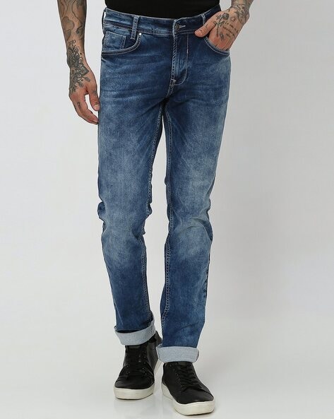 Mufti Men Mid-Wash Slim Fit Jeans