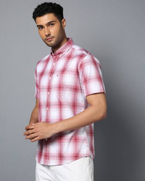 VHSPORT Men Checked Slim Fit Shirt