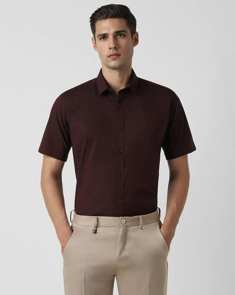Buy Brown Shirts for Men by VAN HEUSEN Online | Ajio.com