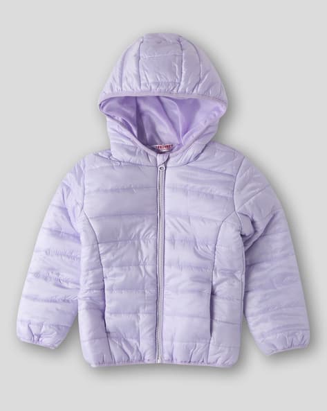 Girls Quilted Puffer Hooded Jacket