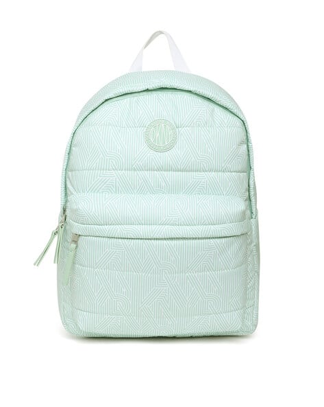 Buy DKNY Brand Print Water-Resistant Backpack Mint Sage Color - Main Image