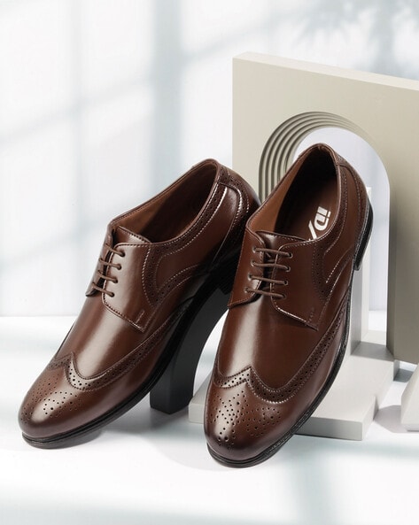 Id Men Lace-Up Wing-Tip Shoes