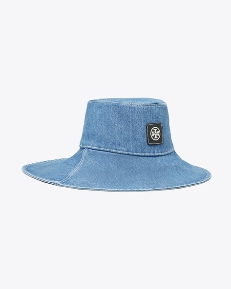 Buy Tory Burch Denim Wide Brim Hat | Blue Color Women | AJIO  display picture 1